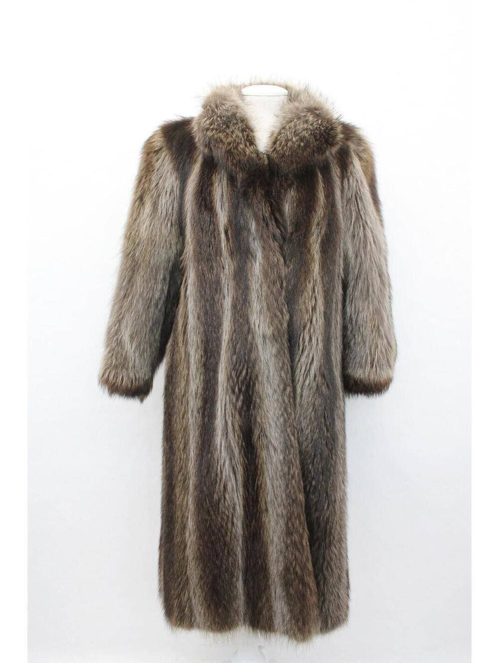 Excellent Raccoon Fur Coat Jacket Women Woman Size 4-6 Small